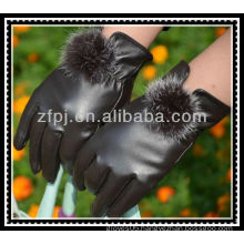 milan fashion lady dressing gloves